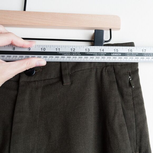 Lululemon Commission Pants Mens 32 Heathered Dark Olive Slim Wool Chino M5561S - Picture 12 of 14